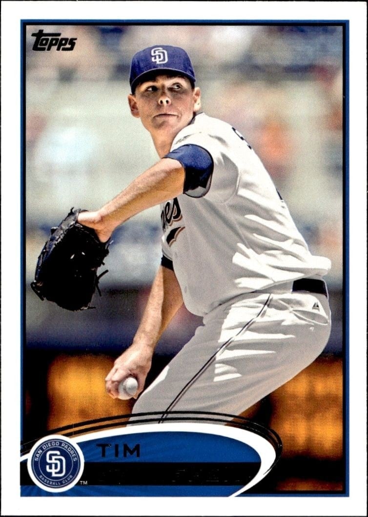 Tim Stauffer 2012 Topps #532 Baseball Trading Card - Front 2012 Topps Tim Stauffer #532 baseball trading card front