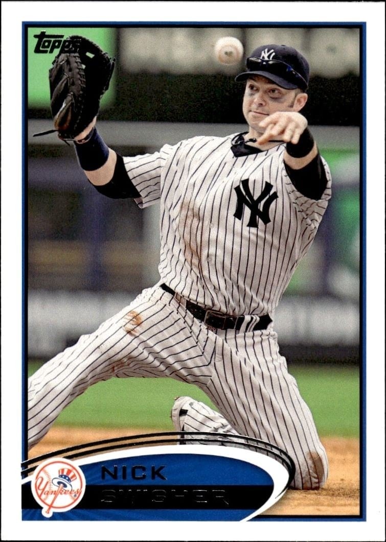 Nick Swisher 2012 Topps #488 Baseball Trading Card - Front 2012 Topps Nick Swisher #488 baseball trading card front