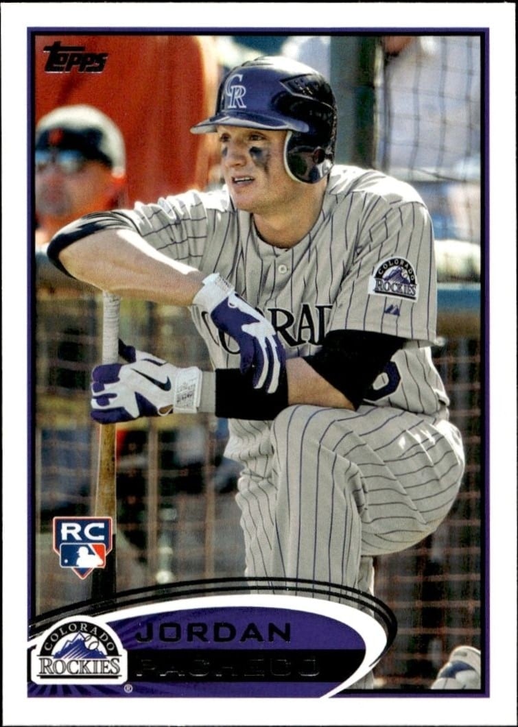 Jordan Pacheco 2012 Topps #219 Baseball Trading Card - Front 2012 Topps Jordan Pacheco #219 baseball trading card front