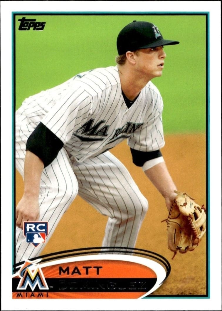 Matt Dominguez 2012 Topps #198 Baseball Trading Card - Front 2012 Topps Matt Dominguez #198 baseball trading card front