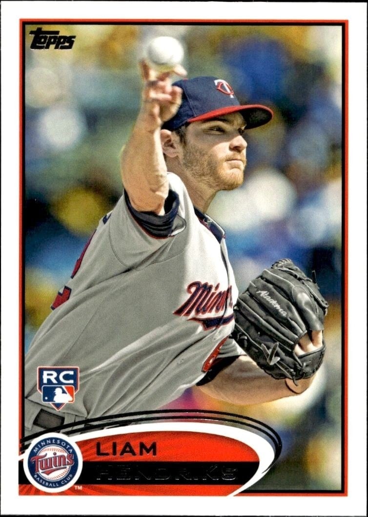 Liam Hendriks 2012 Topps #81 Baseball Trading Card - Front 2012 Topps Liam Hendriks #81 baseball trading card front
