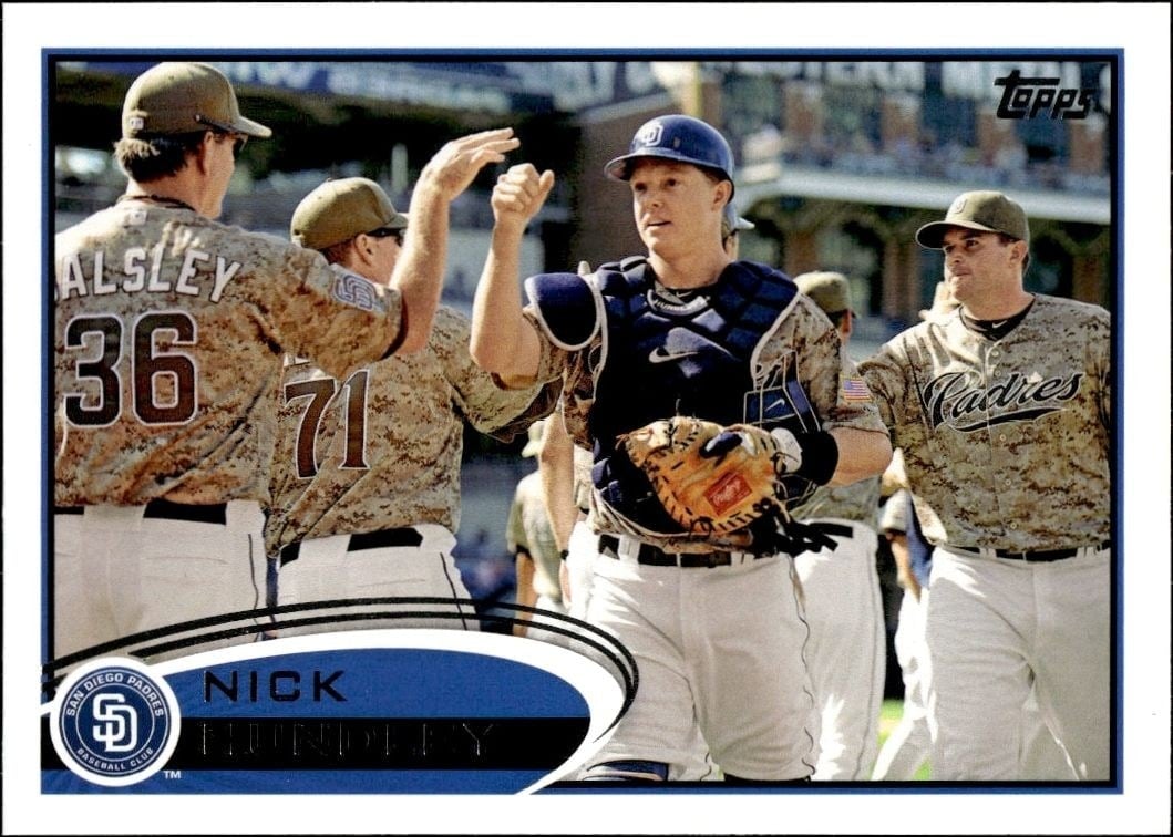 Nick Hundley 2012 Topps #312 Baseball Trading Card - Front 2012 Topps Nick Hundley #312 baseball trading card front