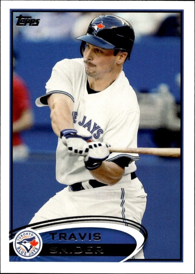 Travis Snider 2012 Topps #509 Baseball Trading Card - Front 2012 Topps Travis Snider #509 baseball trading card front