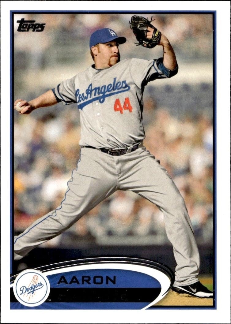 Aaron Harang 2012 Topps #357 Baseball Trading Card - Front 2012 Topps Aaron Harang #357 baseball trading card front