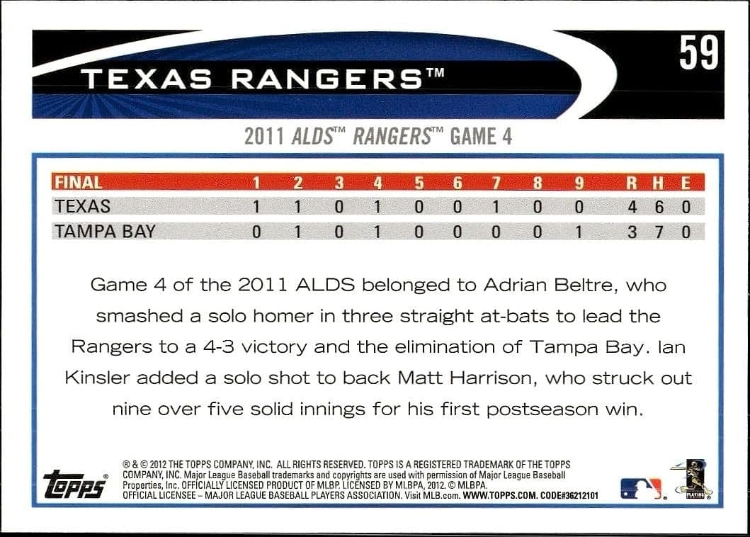 Texas Rangers - Back