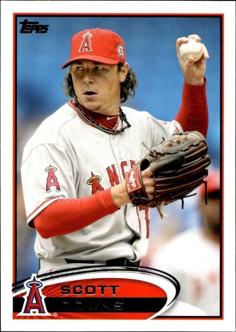 Scott Downs 2012 Topps #123 Baseball Trading Card - Front 2012 Topps Scott Downs #123 baseball trading card front