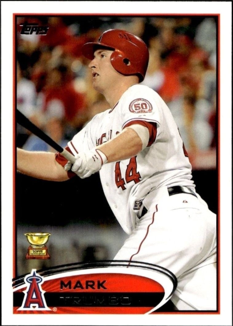 Mark Trumbo 2012 Topps #106 Baseball Trading Card - Front 2012 Topps Mark Trumbo #106 baseball trading card front