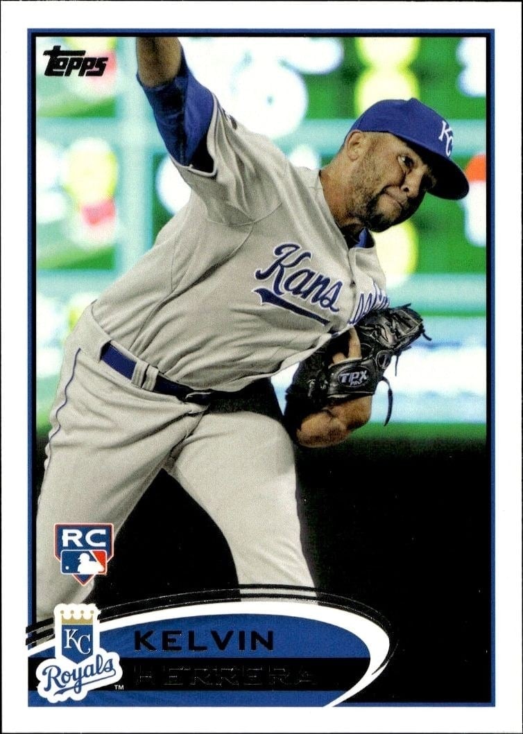 Kelvin Herrera 2012 Topps #211 Baseball Trading Card - Front 2012 Topps Kelvin Herrera #211 baseball trading card front