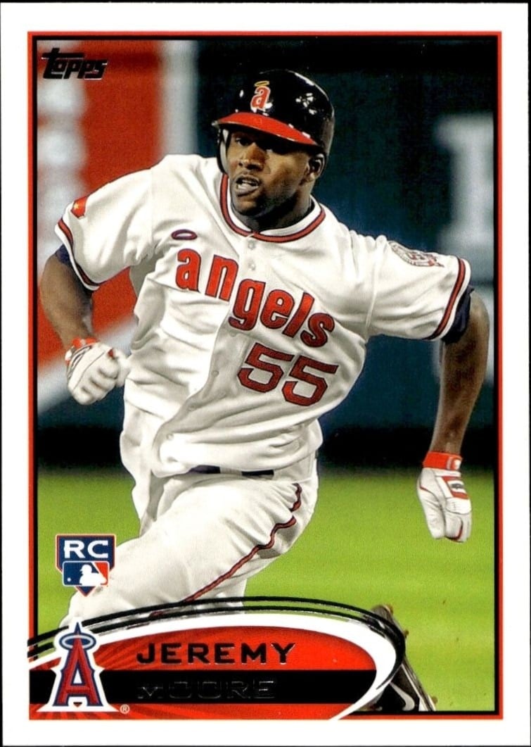 Jeremy Moore 2012 Topps #277 Baseball Trading Card - Front 2012 Topps Jeremy Moore #277 baseball trading card front