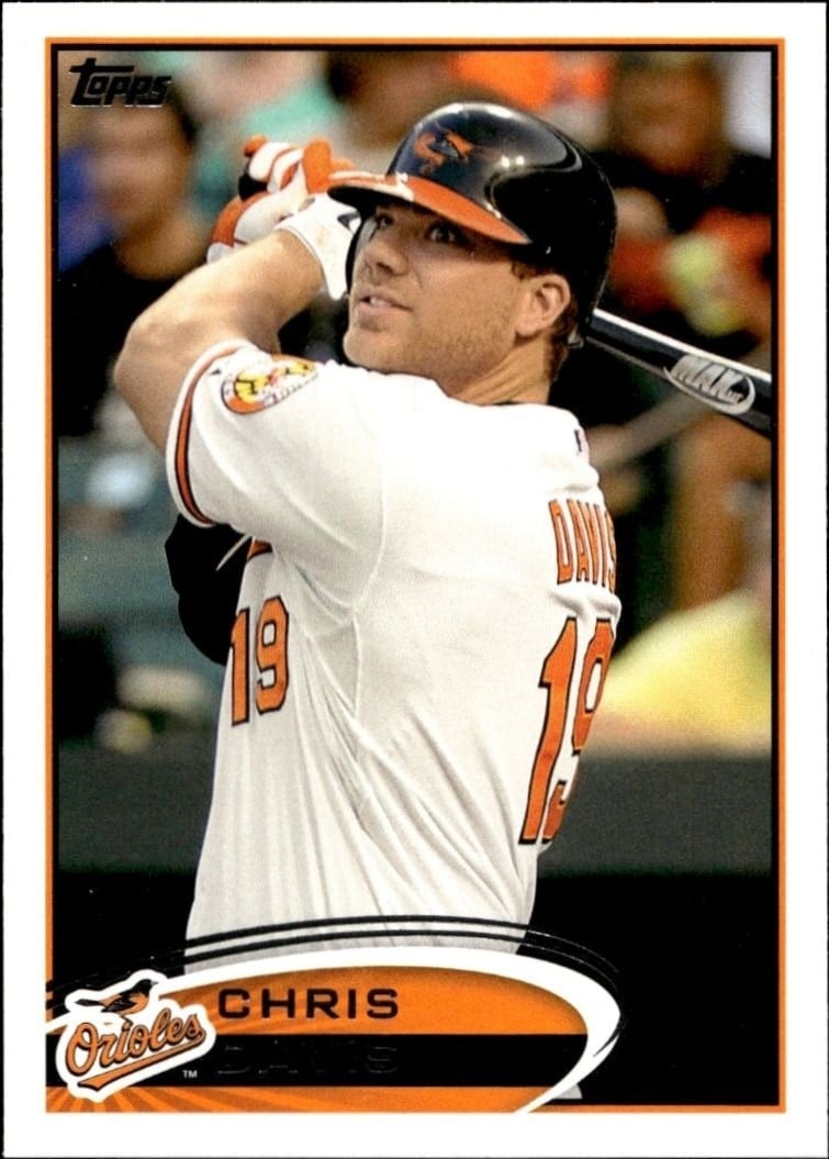 Chris Davis 2012 Topps #151 Baseball Trading Card - Front 2012 Topps Chris Davis #151 baseball trading card front