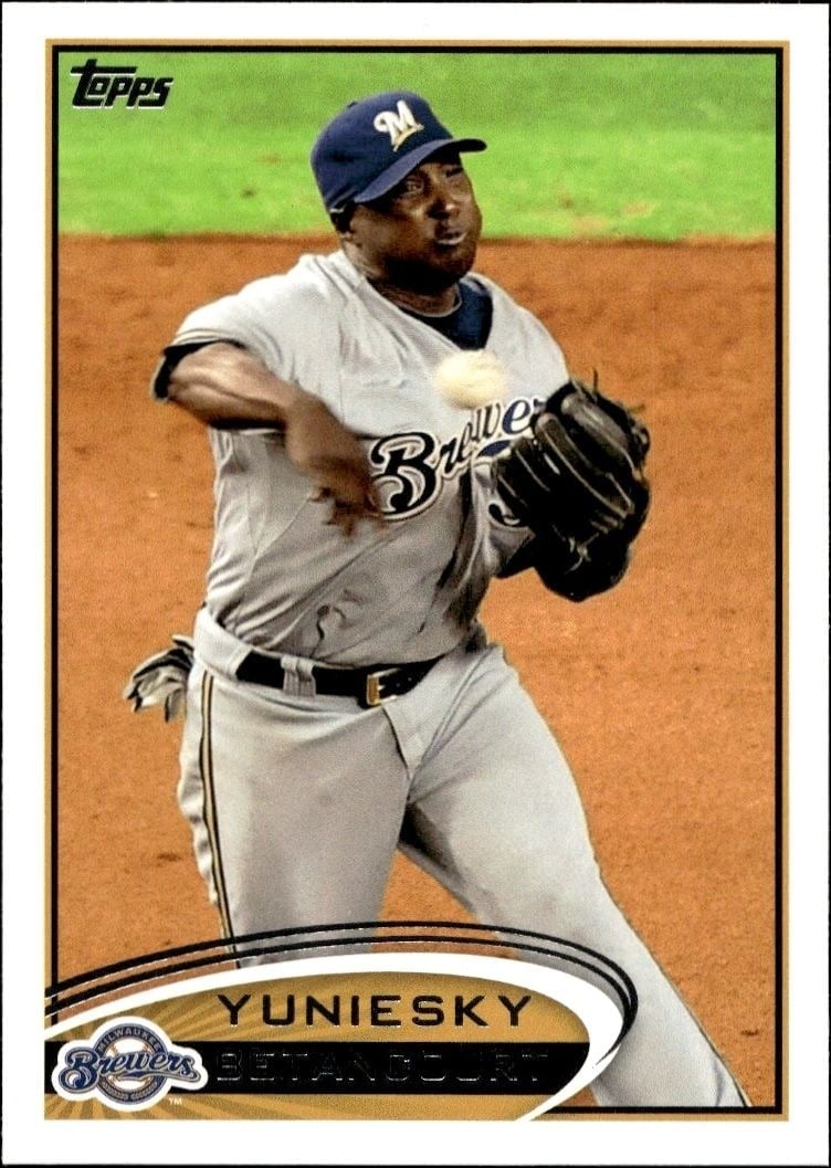 Yuniesky Betancourt 2012 Topps #57 Baseball Trading Card - Front 2012 Topps Yuniesky Betancourt #57 baseball trading card front