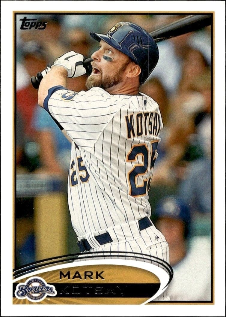 Mark Kotsay 2012 Topps #327 Baseball Trading Card - Front 2012 Topps Mark Kotsay #327 baseball trading card front