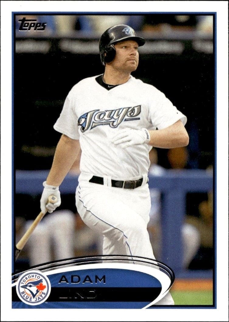 Adam Lind 2012 Topps #245 Baseball Trading Card - Front 2012 Topps Adam Lind #245 baseball trading card front