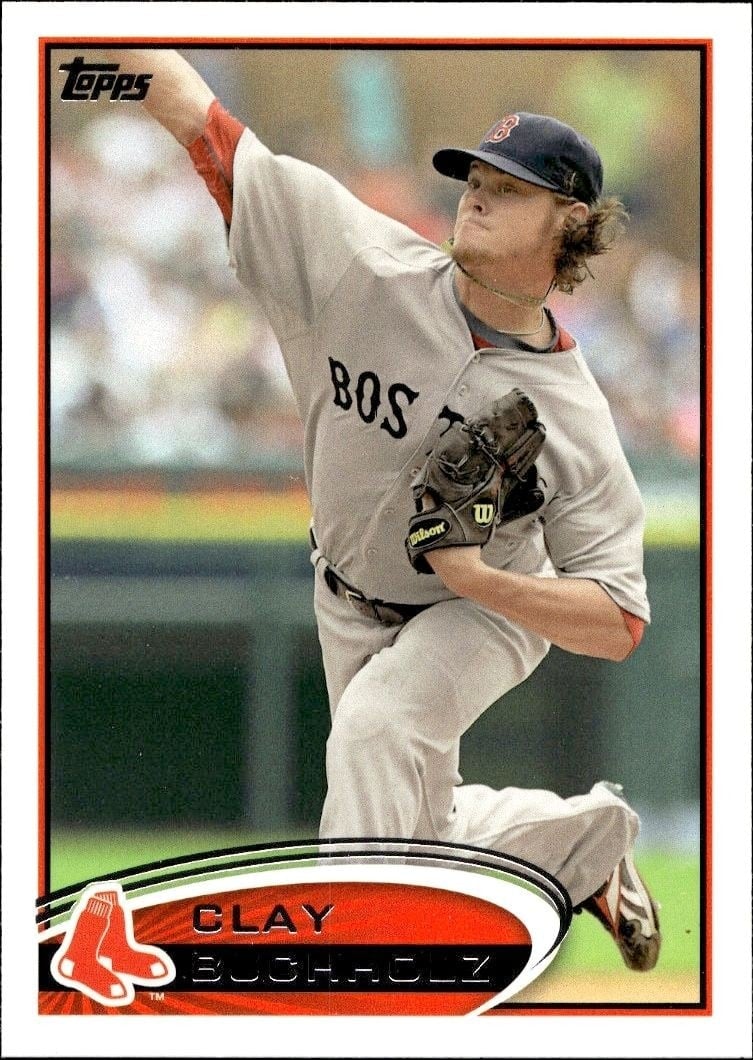Clay Buchholz 2012 Topps #247 Baseball Trading Card - Front 2012 Topps Clay Buchholz #247 baseball trading card front