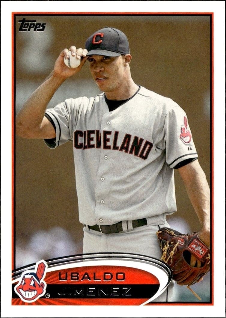 Ubaldo Jimenez 2012 Topps #306 Baseball Trading Card - Front 2012 Topps Ubaldo Jimenez #306 baseball trading card front