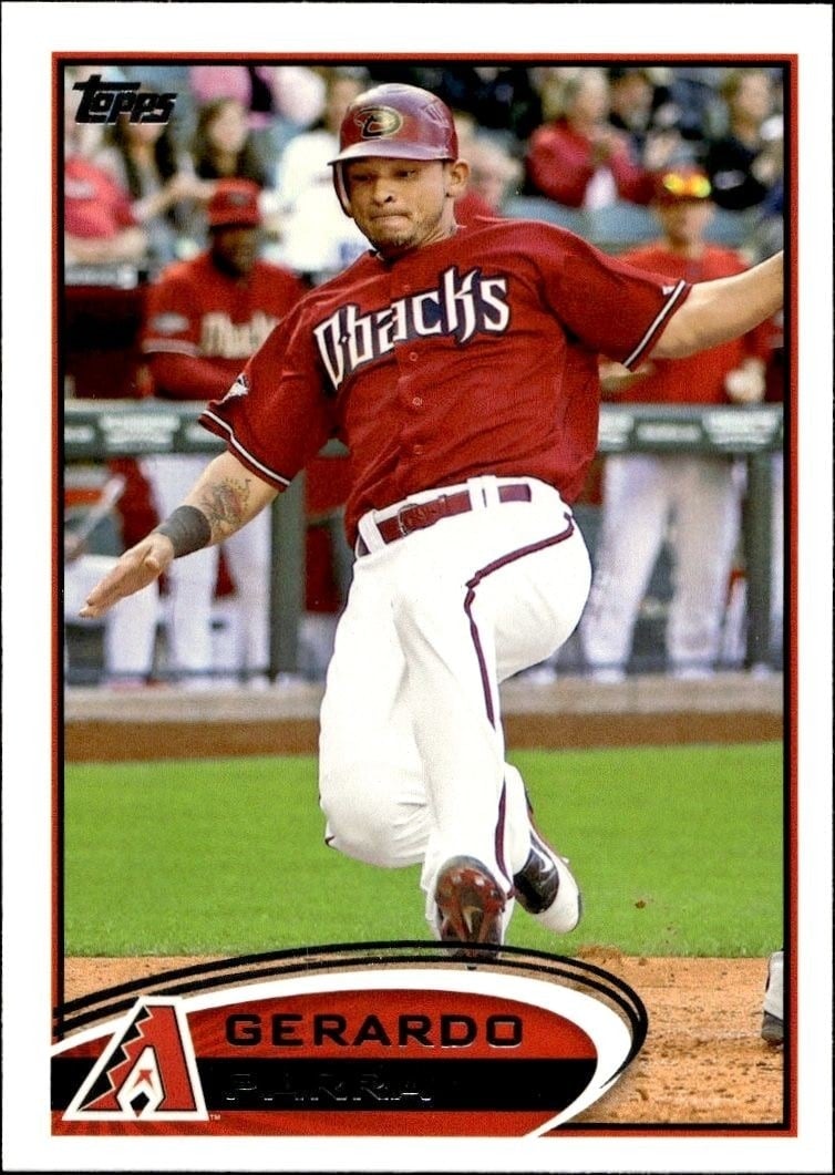 Gerardo Parra 2012 Topps #624 Baseball Trading Card - Front 2012 Topps Gerardo Parra #624 baseball trading card front