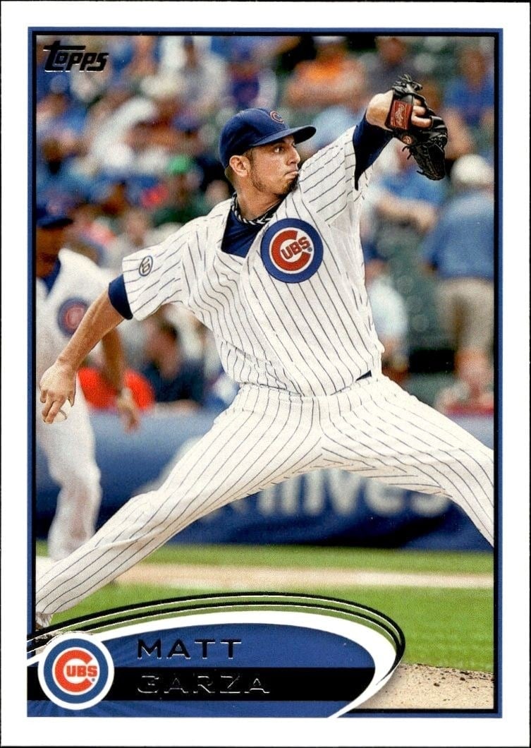 Matt Garza 2012 Topps #114 Baseball Trading Card - Front 2012 Topps Matt Garza #114 baseball trading card front