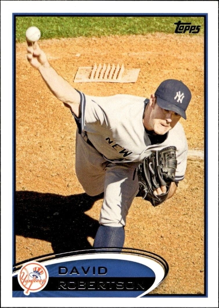 David Robertson 2012 Topps #206 Baseball Trading Card - Front 2012 Topps David Robertson #206 baseball trading card front