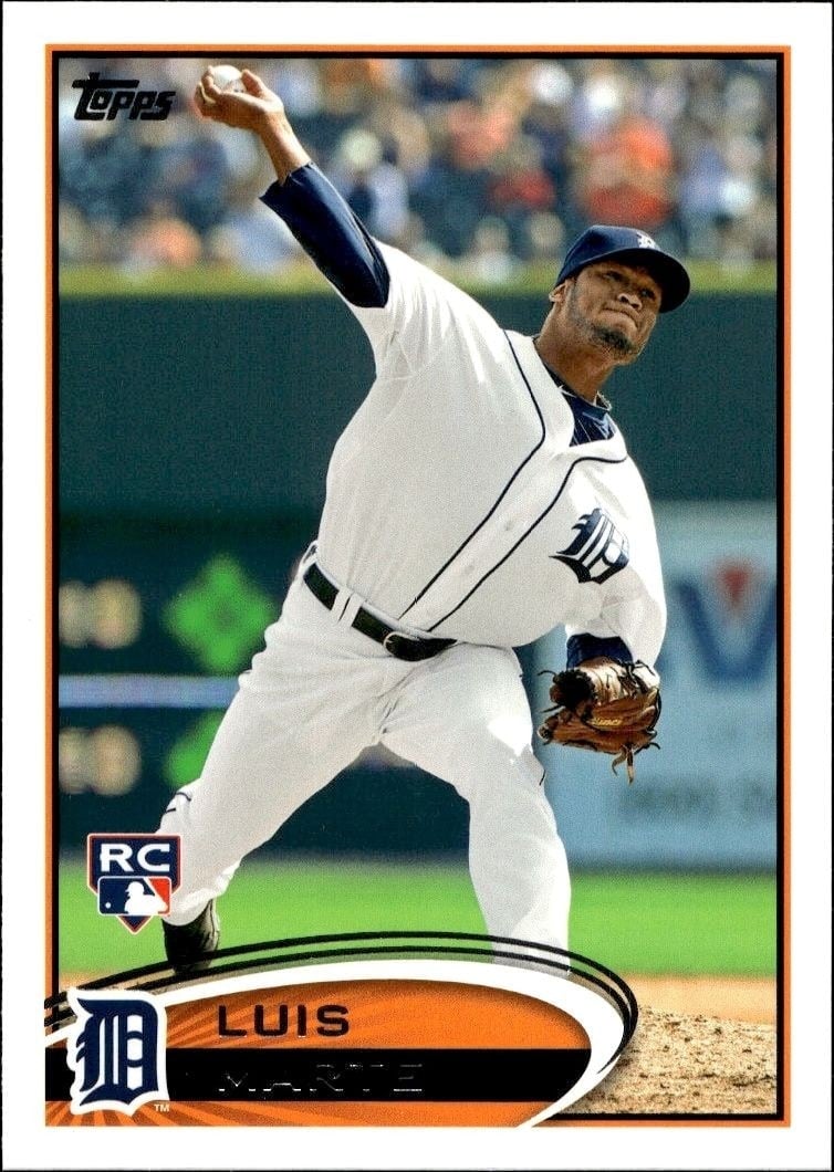 Luis Marte 2012 Topps #615 Baseball Trading Card - Front 2012 Topps Luis Marte #615 baseball trading card front