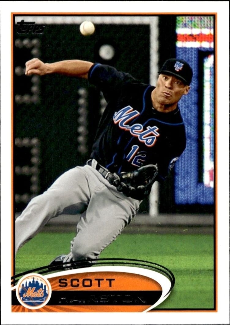 Scott Hairston 2012 Topps #621 Baseball Trading Card - Front 2012 Topps Scott Hairston #621 baseball trading card front