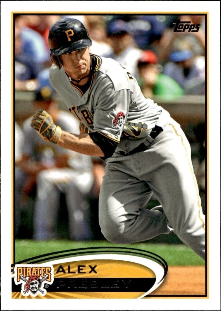Alex Presley 2012 Topps #555 Baseball Trading Card - Front 2012 Topps Alex Presley #555 baseball trading card front
