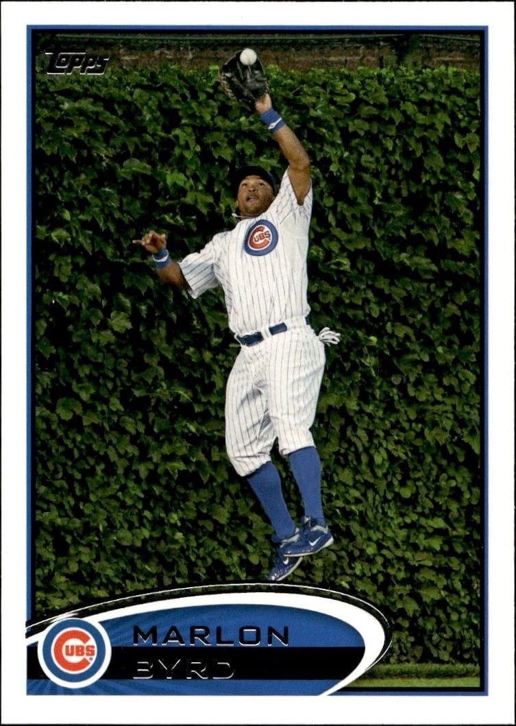 Marlon Byrd 2012 Topps #144 Baseball Trading Card - Front 2012 Topps Marlon Byrd #144 baseball trading card front