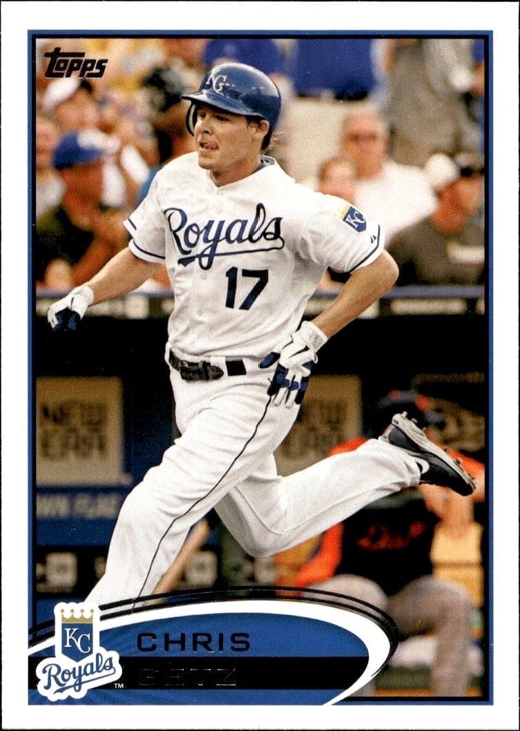 Chris Getz 2012 Topps #148 Baseball Trading Card - Front 2012 Topps Chris Getz #148 baseball trading card front