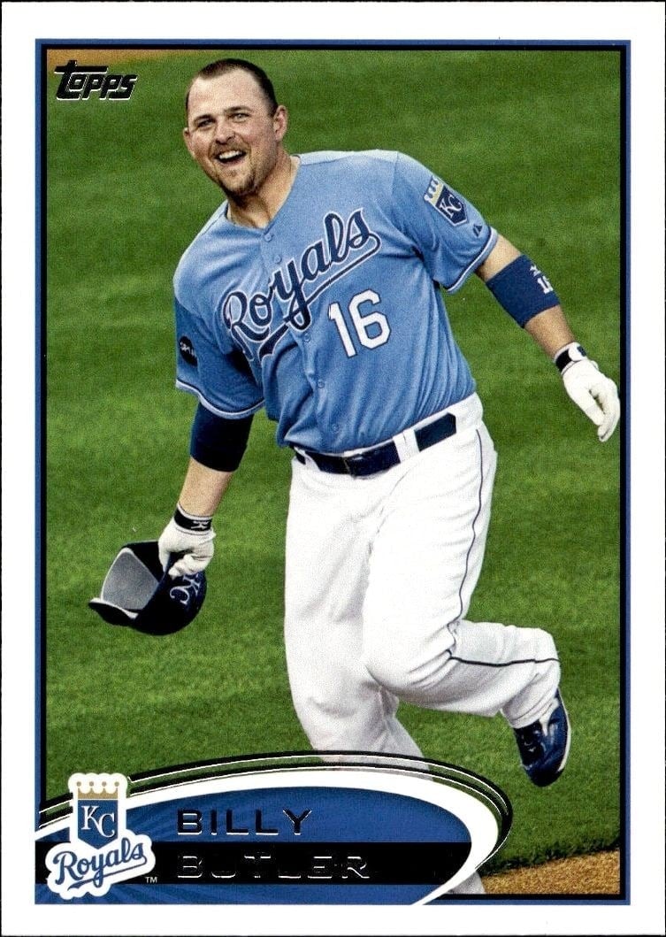 Billy Butler 2012 Topps #145 Baseball Trading Card - Front 2012 Topps Billy Butler #145 baseball trading card front