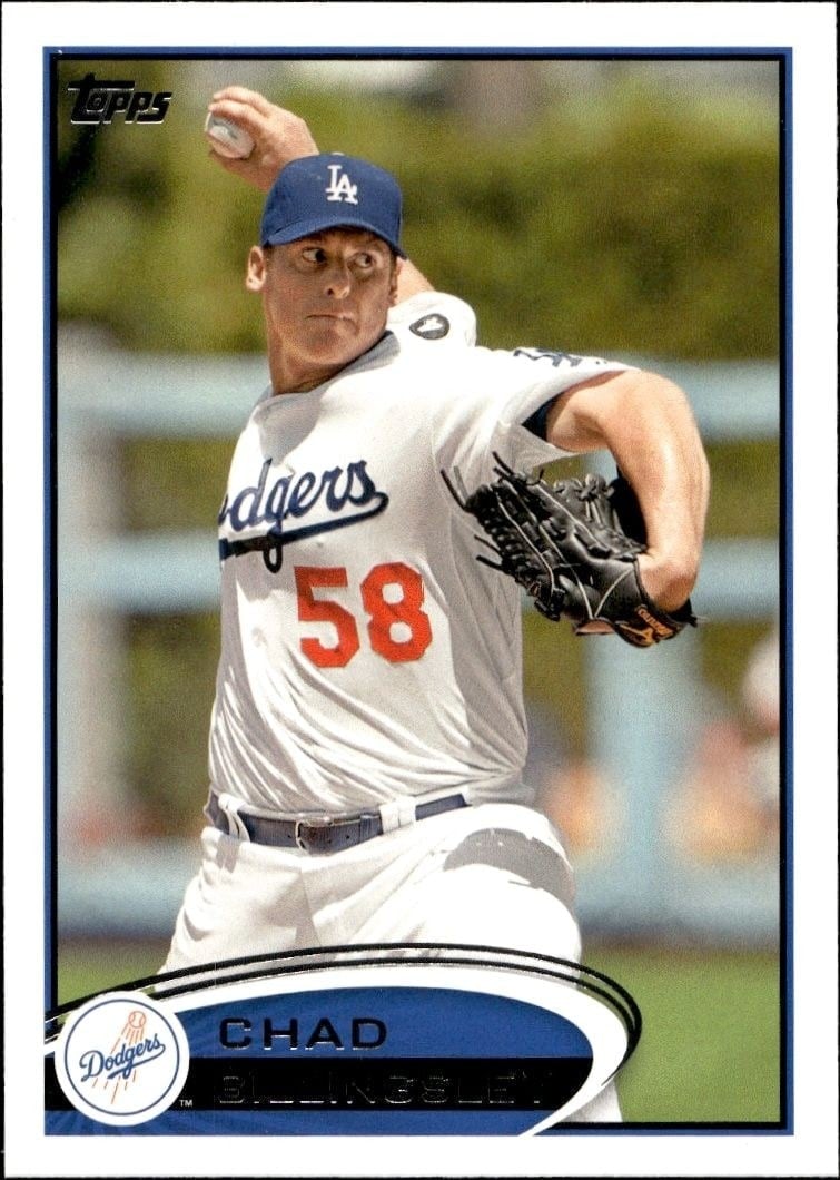Chad Billingsley 2012 Topps #152 Baseball Trading Card - Front 2012 Topps Chad Billingsley #152 baseball trading card front