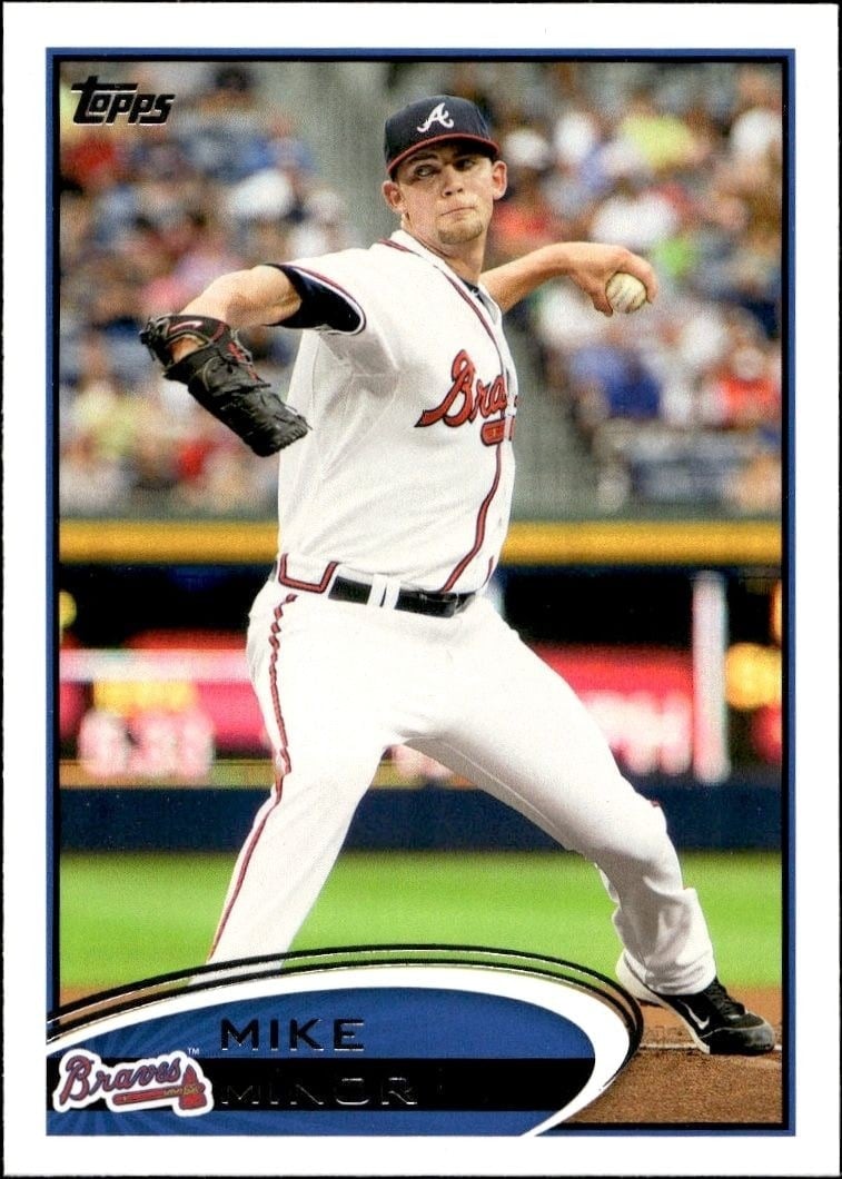 Mike Minor 2012 Topps #227 Baseball Trading Card - Front 2012 Topps Mike Minor #227 baseball trading card front