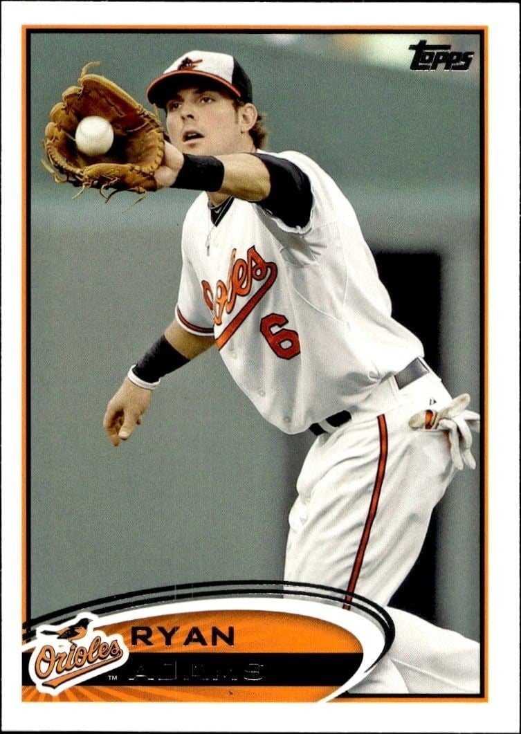 Ryan Adams 2012 Topps #520 Baseball Trading Card - Front 2012 Topps Ryan Adams #520 baseball trading card front