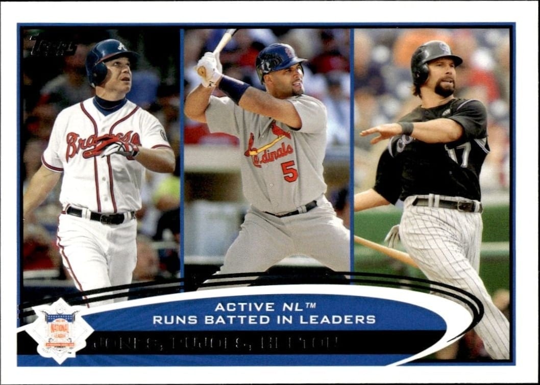 Chipper Jones 2012 Topps #159 Baseball Trading Card - Front 2012 Topps Chipper Jones #159 baseball trading card front