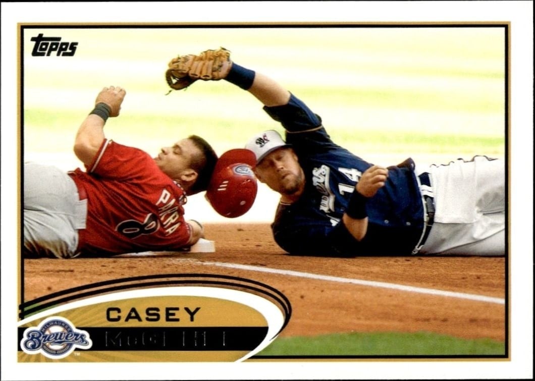 Casey McGehee 2012 Topps #136 Baseball Trading Card - Front 2012 Topps Casey McGehee #136 baseball trading card front