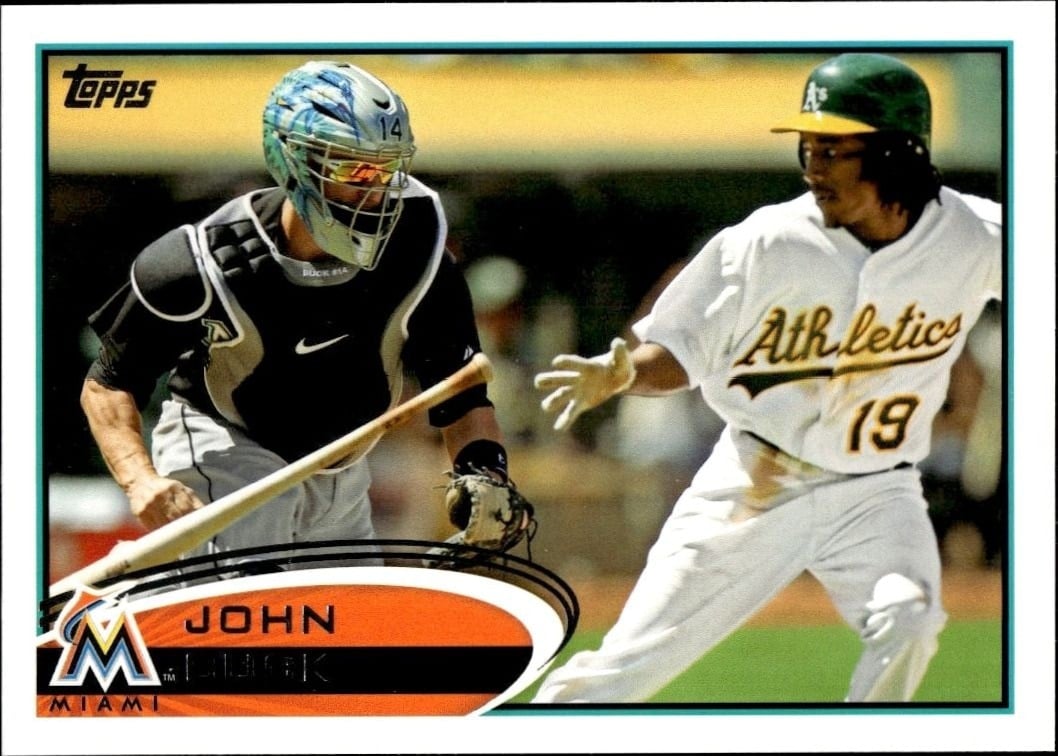 John Buck 2012 Topps #27 Baseball Trading Card - Front 2012 Topps John Buck #27 baseball trading card front