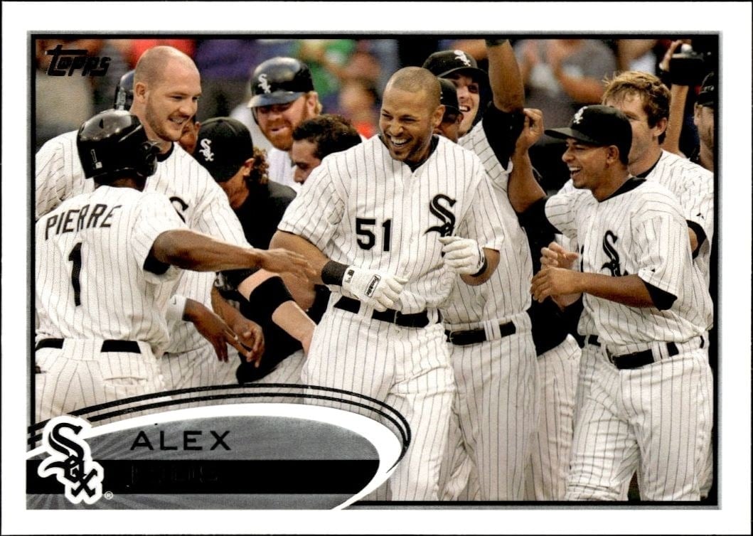 Alex Rios 2012 Topps #17 Baseball Trading Card - Front 2012 Topps Alex Rios #17 baseball trading card front