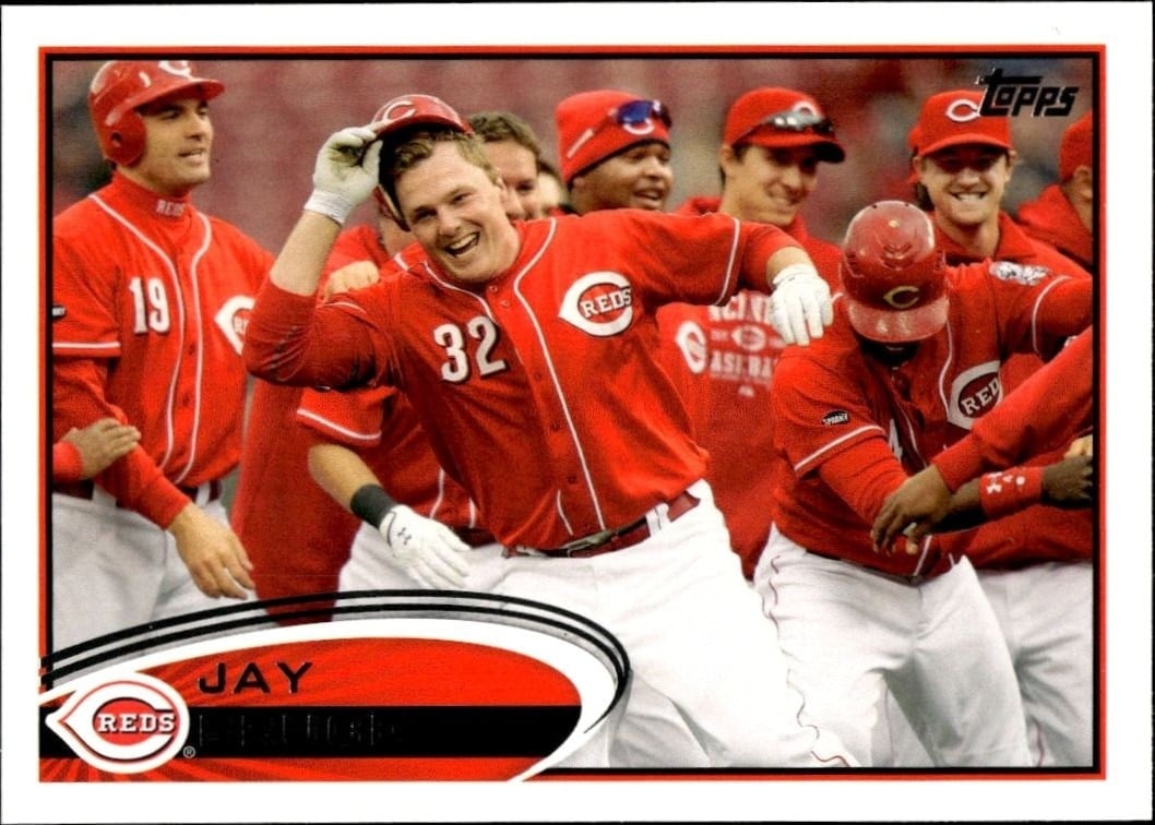 Jay Bruce 2012 Topps #220 Baseball Trading Card - Front 2012 Topps Jay Bruce #220 baseball trading card front