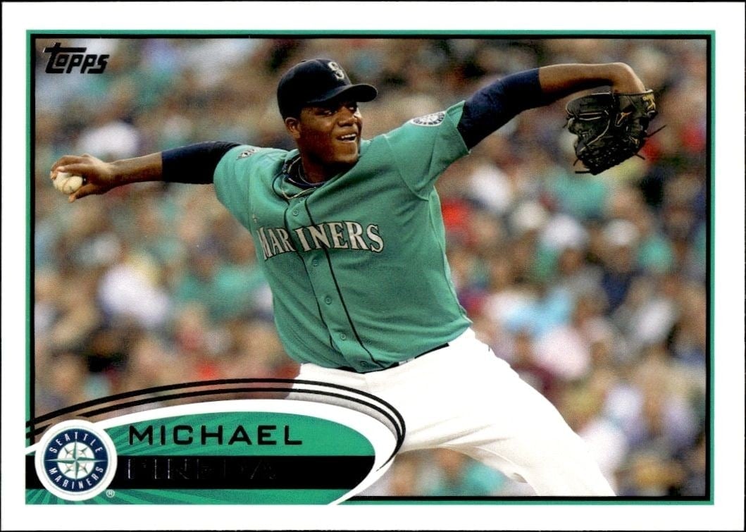 Michael Pineda 2012 Topps #225 Baseball Trading Card - Front 2012 Topps Michael Pineda #225 baseball trading card front