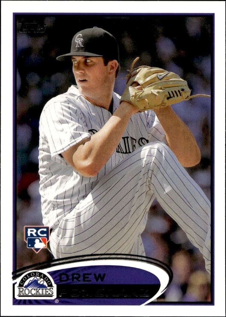 Drew Pomeranz 2012 Topps #42 Baseball Trading Card - Front 2012 Topps Drew Pomeranz #42 baseball trading card front