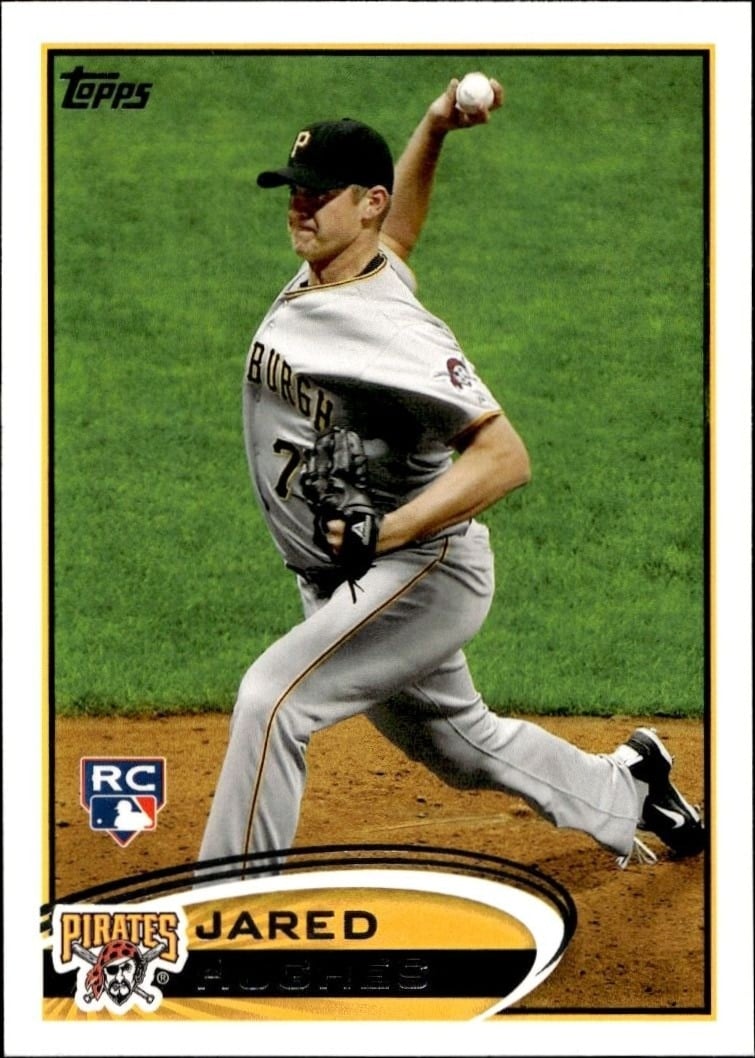 Jared Hughes 2012 Topps #175 Baseball Trading Card - Front 2012 Topps Jared Hughes #175 baseball trading card front