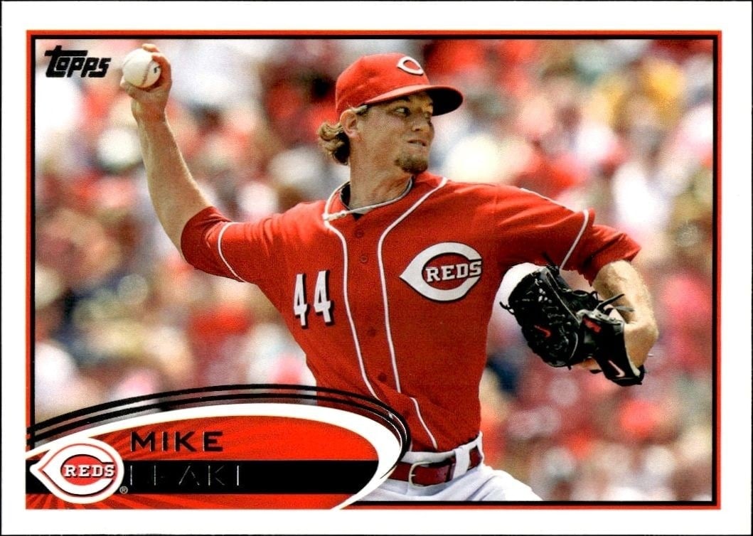 Mike Leake 2012 Topps #308 Baseball Trading Card - Front 2012 Topps Mike Leake #308 baseball trading card front