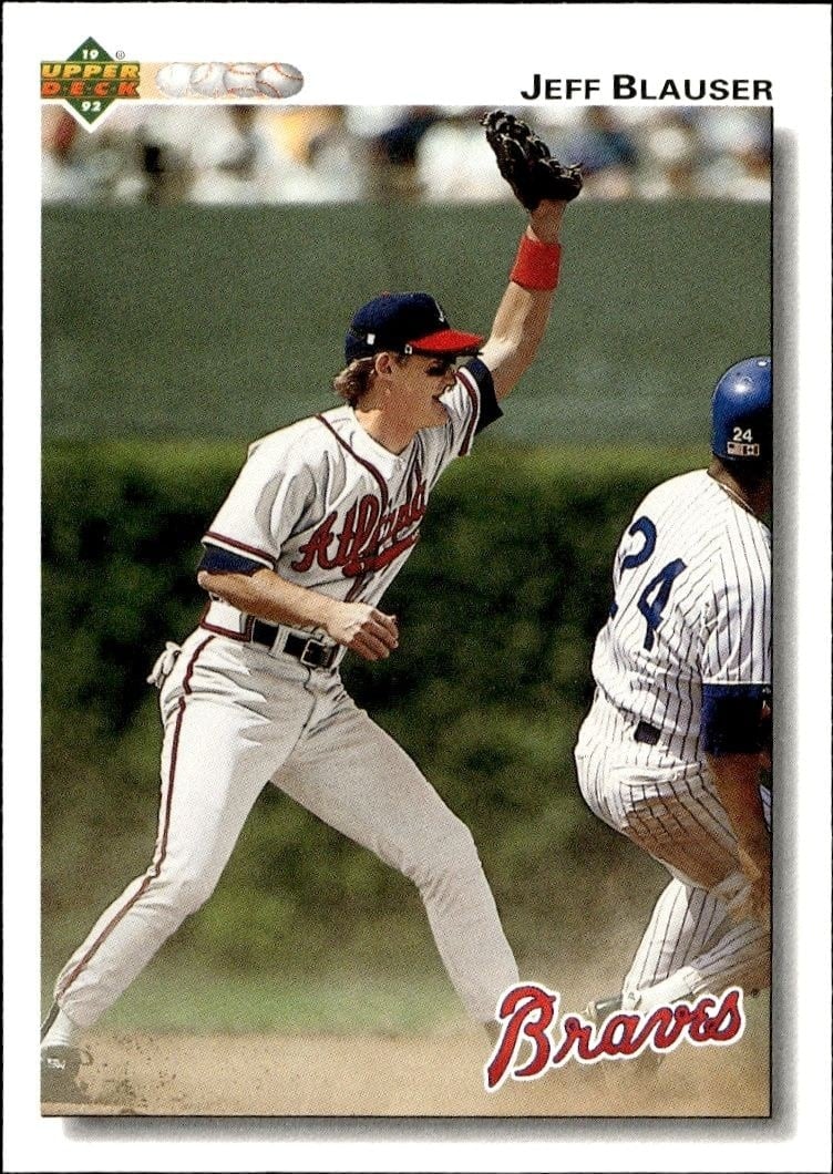 Jeff Blauser 1992 Upper Deck #370 Baseball Trading Card - Front 1992 Upper Deck Jeff Blauser #370 baseball trading card front