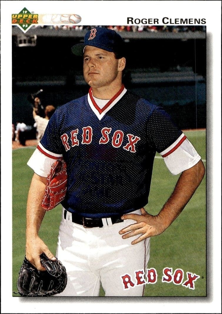 Roger Clemens 1992 Upper Deck #545 Baseball Trading Card - Front 1992 Upper Deck Roger Clemens #545 baseball trading card front