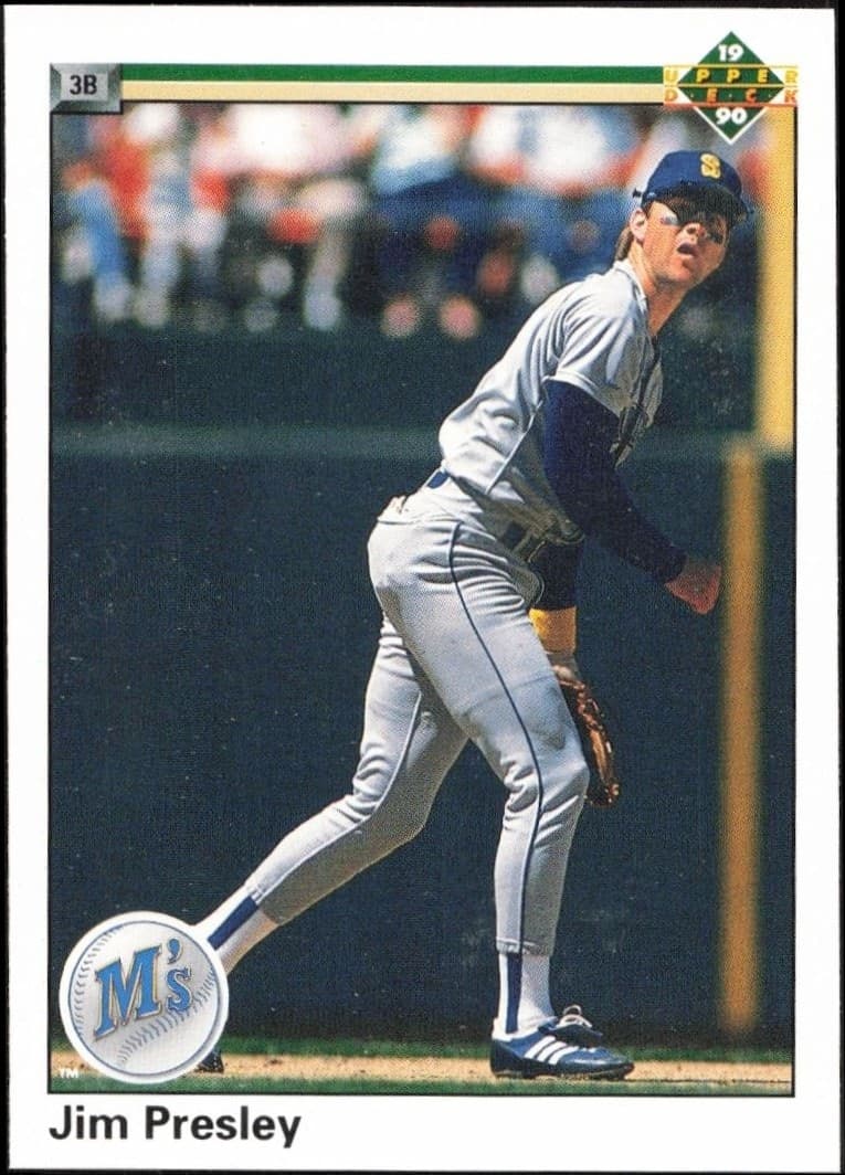 1990 Upper-Deck Jim Presley #315 trading card