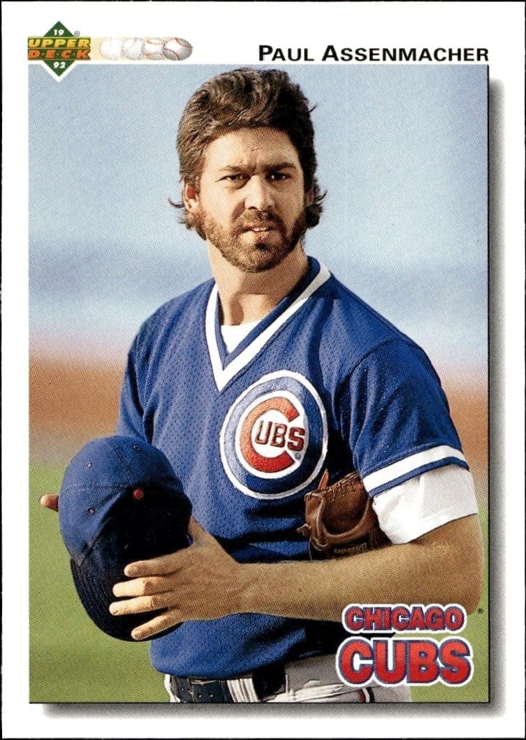 Paul Assenmacher 1992 Upper Deck #590 Baseball Trading Card - Front 1992 Upper Deck Paul Assenmacher #590 baseball trading card front
