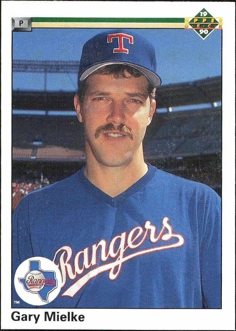 Gary Mielke 1990 Upper Deck #612 Baseball Trading Card - Front 1990 Upper Deck Gary Mielke #612 baseball trading card front