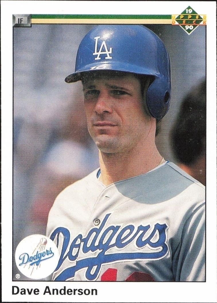 Dave Anderson 1990 Upper Deck #510 Baseball Trading Card - Front 1990 Upper Deck Dave Anderson #510 baseball trading card front