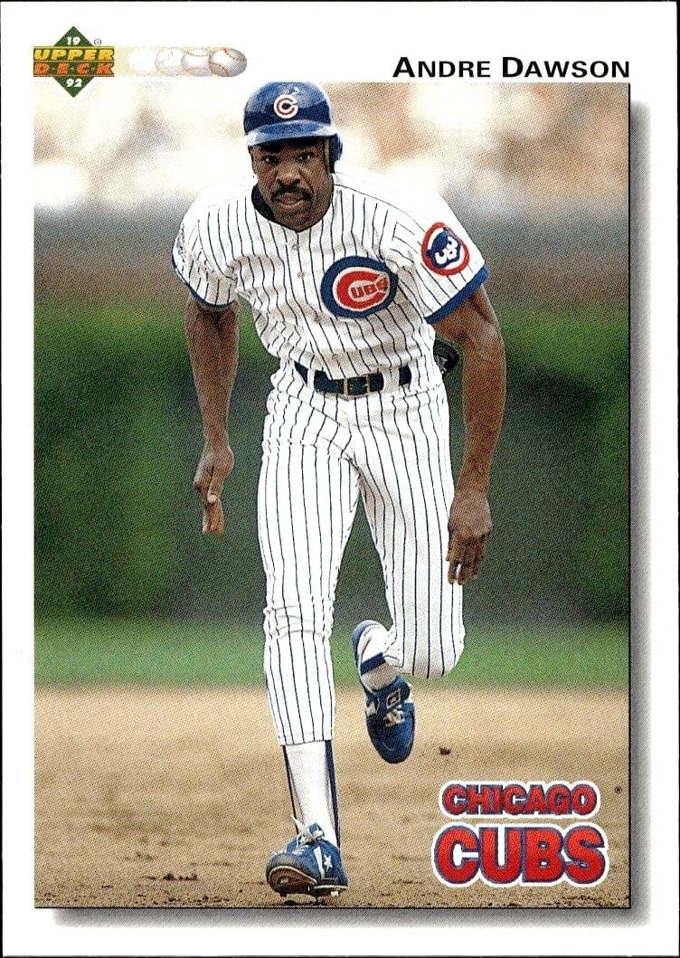 Andre Dawson 1992 Upper Deck #124 Baseball Trading Card - Front 1992 Upper Deck Andre Dawson #124 baseball trading card front