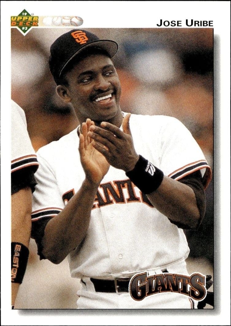 Jose Uribe 1992 Upper Deck #270 Baseball Trading Card - Front 1992 Upper Deck Jose Uribe #270 baseball trading card front