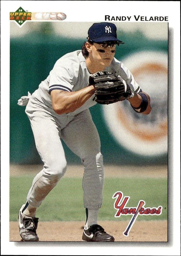 Randy Velarde 1992 Upper Deck #399 Baseball Trading Card - Front 1992 Upper Deck Randy Velarde #399 baseball trading card front