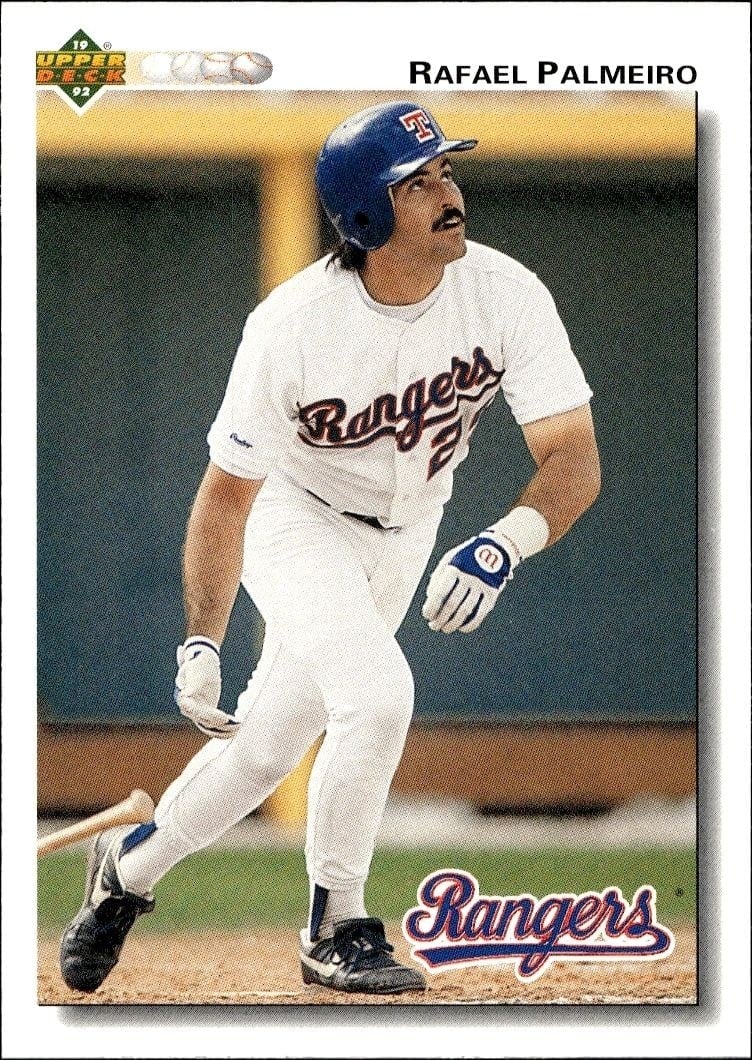 Rafael Palmeiro 1992 Upper Deck #223 Baseball Trading Card - Front 1992 Upper Deck Rafael Palmeiro #223 baseball trading card front